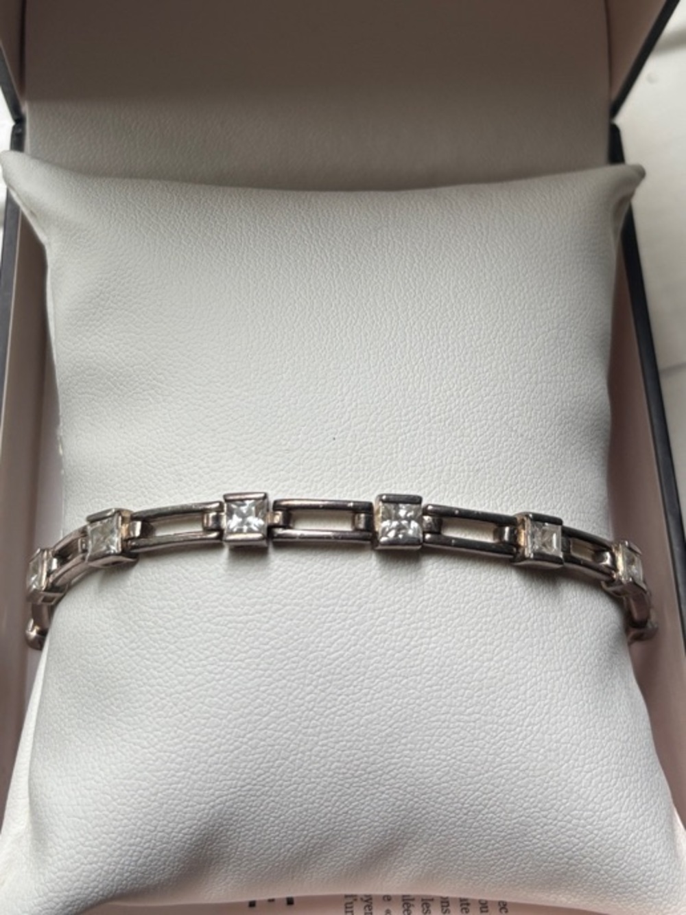 Sterling Silver Cubic Link Bracelet